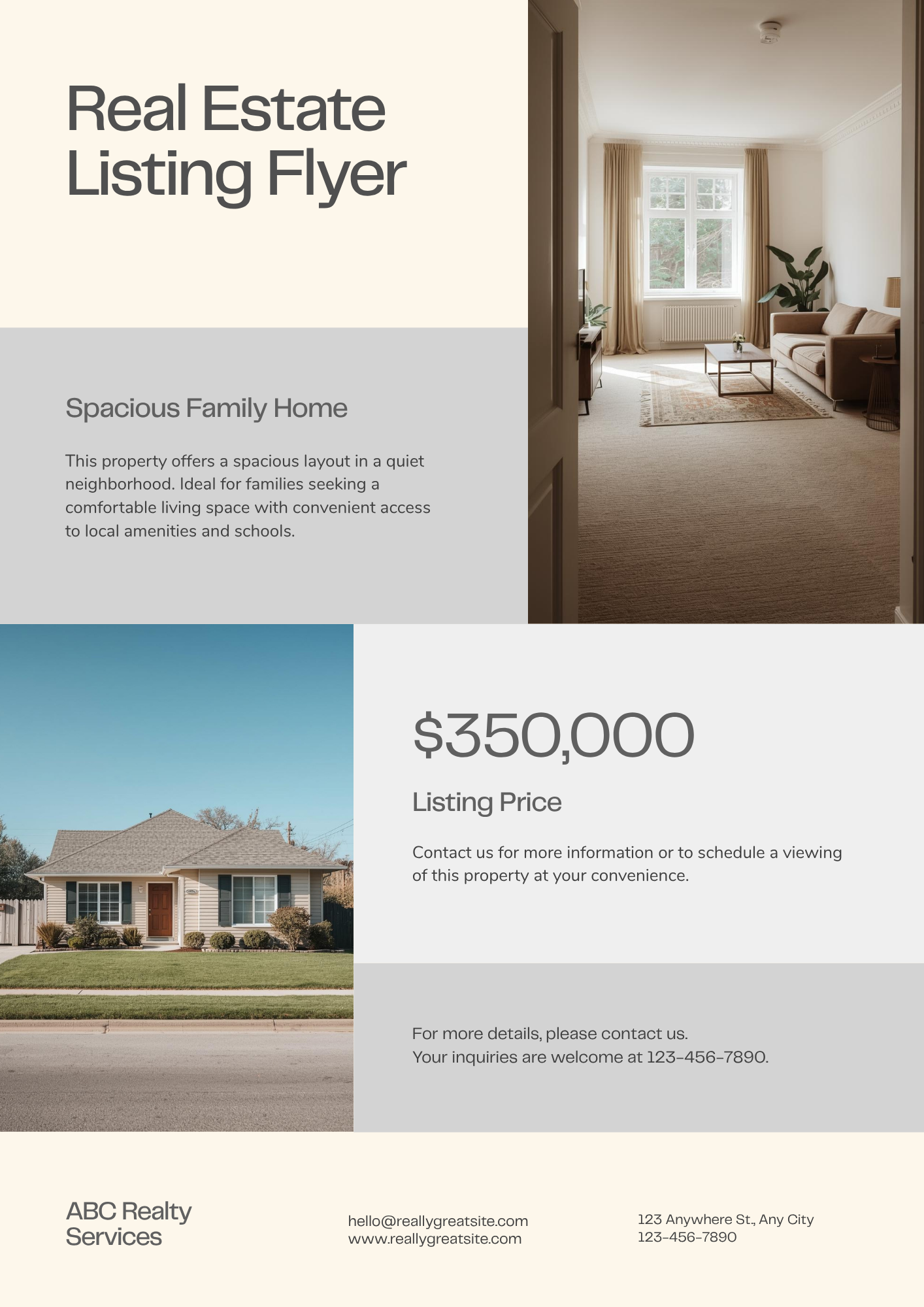 Generic stock photo flyer